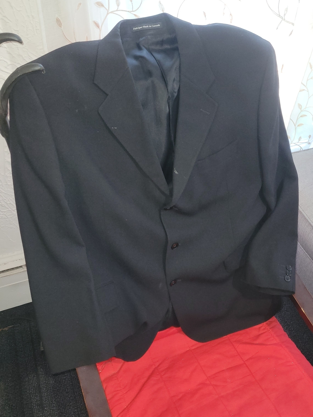 Men's Black Three-Button Blazer - Picture 7 of 13